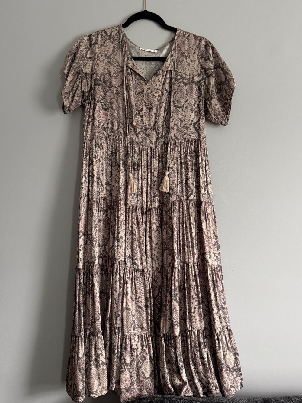 Karlie Snake-Print Midi Dress